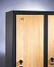 2-dílná šatní skříň s ocelovými dveřmi š. 610 mm