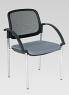 Konferenční stohovatelná židle s pevnou chromovanou konstrukcí a