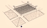 Rohový nájezd k podlahovému roštu šíře 72x72 cm, v. 5,5 cm