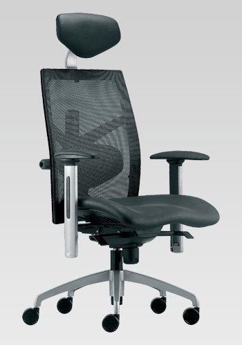 Kancelářská židle se synchro mechanismem, bederní opěrkou a mech - Kliknutím na obrázek zavřete