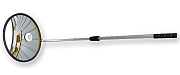 Kontrolní zrcátko s LED, průměr 40 cm, hůl dlouhá 120 cm