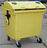 Plastový odpadkový kontejner 1100 l na plasty (žlutý)