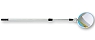 Kontrolní zrcátko s LED, průměr 30 cm, hůl dlouhá 300 cm